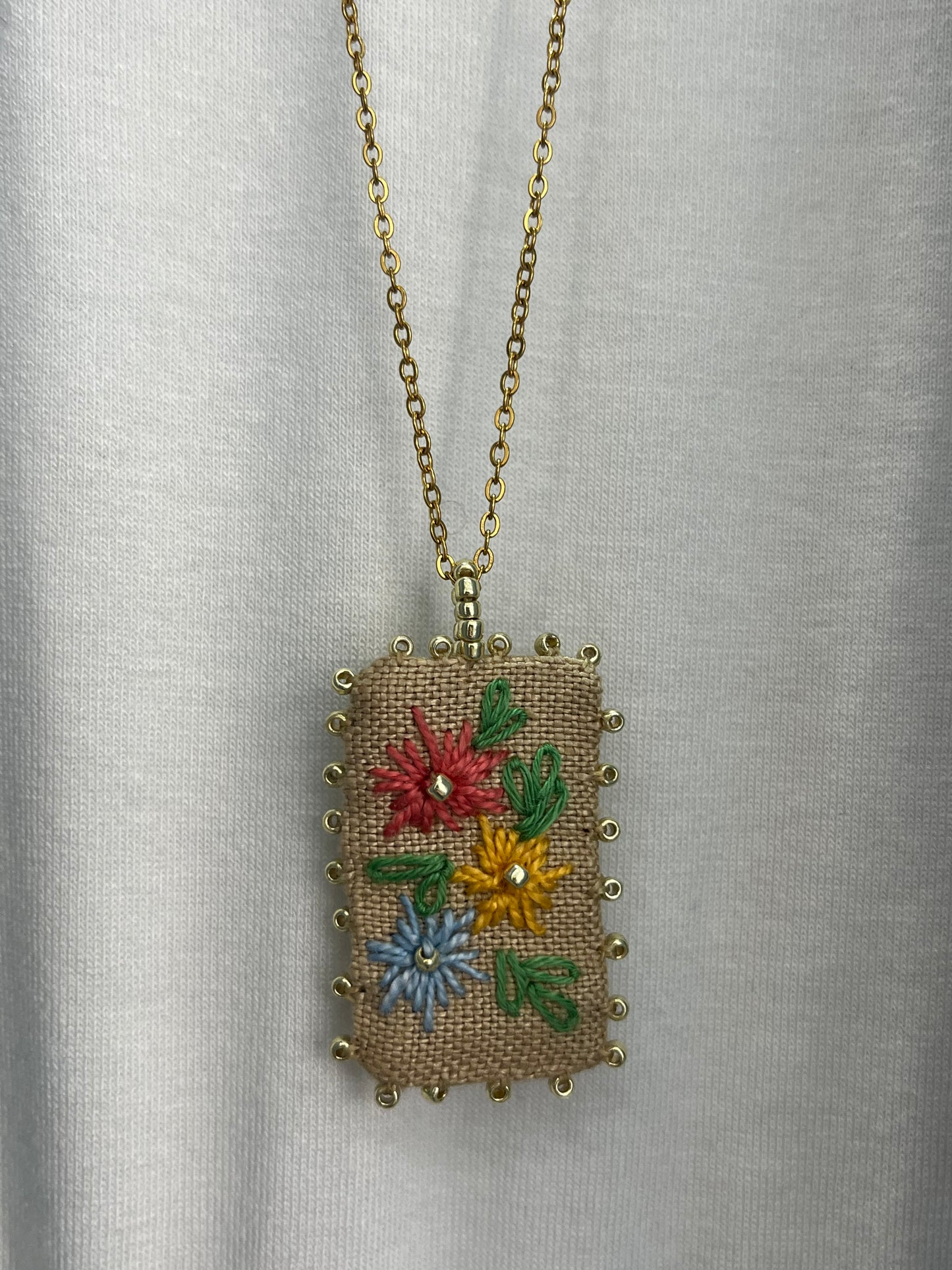 Via Roma - Collana "Primavera" Beige - Oro - Multicolore