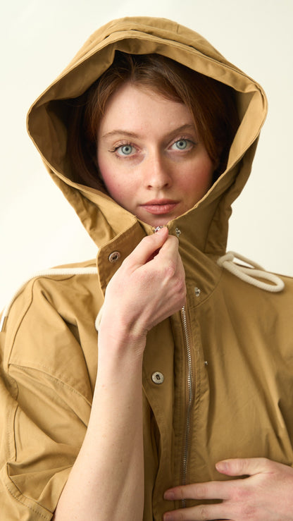 Via Roma - Trench cappa con cappuccio - ART.MD7406 Beige