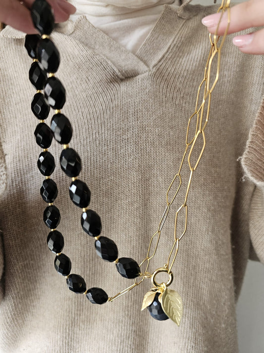 Collana “Viola” Oro - Nero