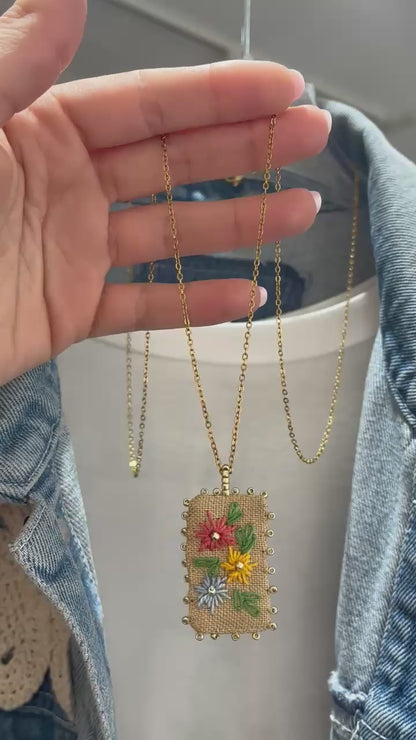 Via Roma - Collana "Primavera" Beige - Oro - Multicolore